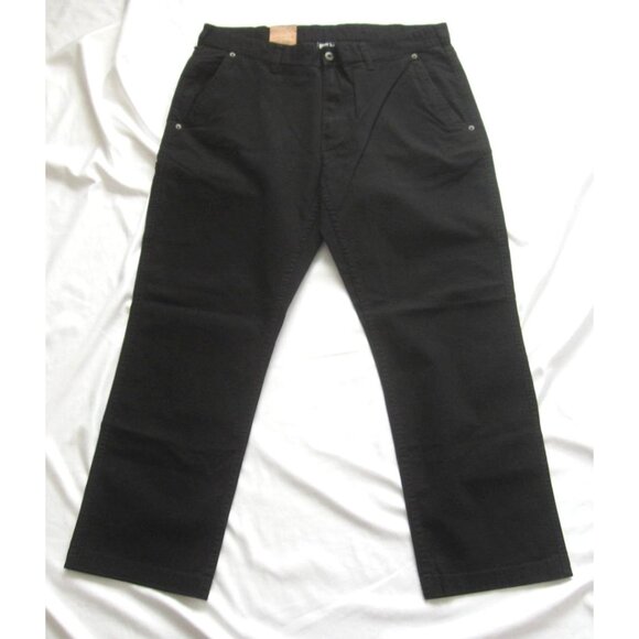 New Eddie Bauer Men Canvas Cotton Utility Black Pants Sz 36 x 29 (MP437) - Picture 3 of 12